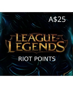 League of Legends 25 AUD Prepaid RP Card OCE Key 